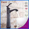 High Body Oil Rubbered Bronze Bathroom Basin Water Mixer Tap